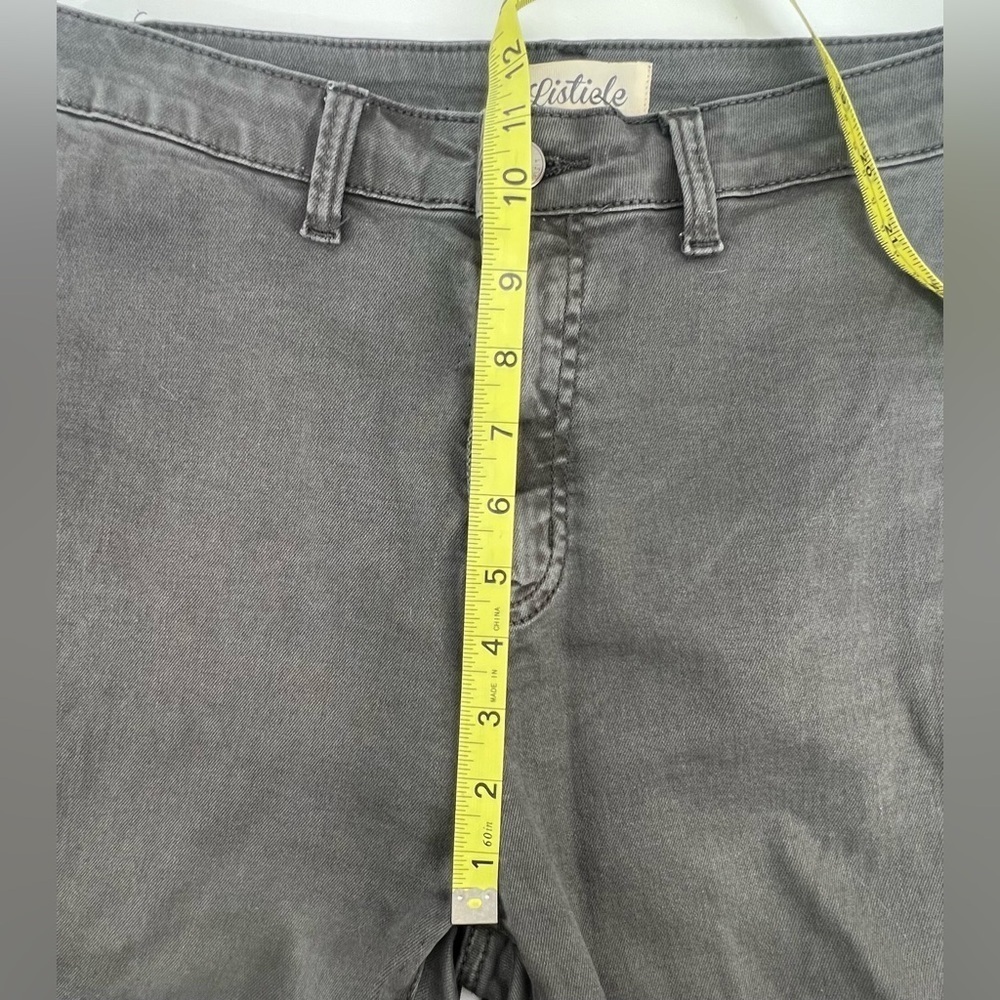 LISTICLE Charcoal Gray Stretch High Rise Flared Bell Bottom Pants Size S Small - Picture 10 of 12